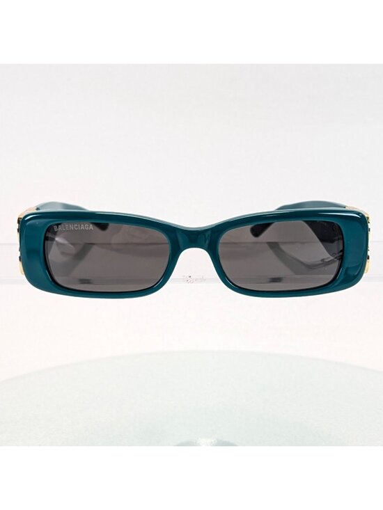 Balenciaga BB0096S 006 Sunglasses Womens Green Gold Grey Rectangle Shape 51 mm main image 7